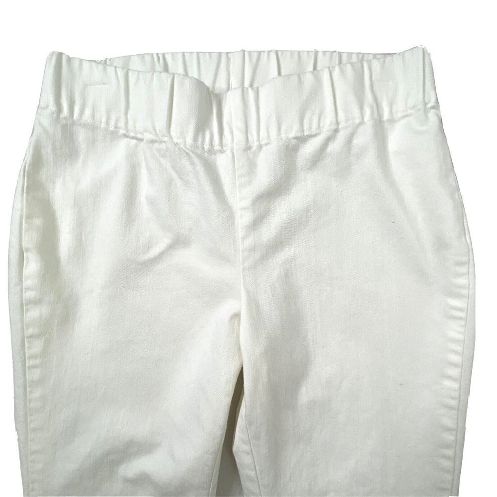 Soft Surroundings Metro Leggings Pants Size XSP Denim Snap Ankle White Jegging - Picture 3 of 10